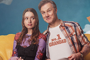 Daddy Issues. Image shows left to right: Gemma (Aimee Lou Wood), Malcolm (David Morrissey)