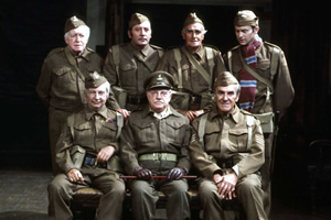 Dad's Army. Image shows from L to R: Private Godfrey (Arnold Ridley), Lance Corporal Jones (Clive Dunn), Private Walker (James Beck), Captain Mainwaring (Arthur Lowe), Private Frazer (John Laurie), Sergeant Wilson (John Le Mesurier), Private Pike (Ian Lavender) Dad's Army. Image shows from L to R: Private Godfrey (Arnold Ridley), Lance Corporal Jones (Clive Dunn), Private Walker (James Beck), Captain Mainwaring (Arthur Lowe), Private Frazer (John Laurie), Sergeant Wilson (John Le Mesurier), Private Pike (Ian Lavender)