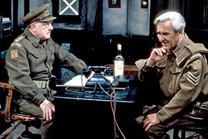 Dad's Army. Image shows from L to R: Captain Mainwaring (Arthur Lowe), Sergeant Wilson (John Le Mesurier)
