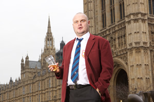 The Pub Landlord v Nigel Farage: The Battle For South Thanet. The Pub Landlord (Al Murray). Copyright: Liberty Bell