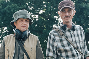 Detectorists. Image shows from L to R: Lance Stater (Toby Jones), Andy Stone (Mackenzie Crook). Copyright: BBC