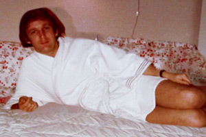 Donald Trump in a bathrobe