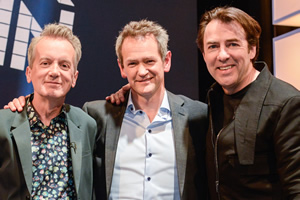 Don't Ask Me Ask Britain. Image shows from L to R: Frank Skinner, Alexander Armstrong, Jonathan Ross