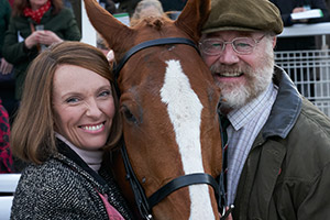Dream Horse. Image shows from L to R: Jan Vokes (Toni Collette), Brian (Owen Teale). Copyright: Warner