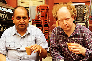 Empire-ical Evidence. Image shows from L to R: Anuvab Pal, Andy Zaltzman. Copyright: Somethin' Else