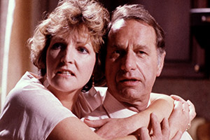 Executive Stress. Image shows from L to R: Caroline Fairchild (Penelope Keith), Donald Fairchild (Geoffrey Palmer). Copyright: Thames Television