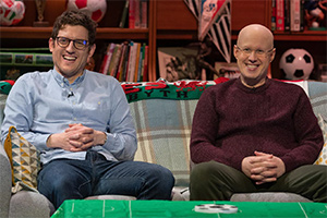 Fantasy Football League. Image shows from L to R: Elis James, Matt Lucas