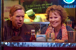 Finding Your Feet. Image shows from L to R: Charlie Glover (Timothy Spall), Sandra Abbot (Imelda Staunton). Copyright: Entertainment One / Tom Vandeputte