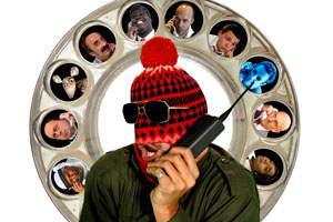 Fonejacker. The Fonejacker (Kayvan Novak). Copyright: Hat Trick Productions