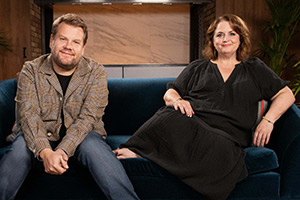 Gavin & Stacey. Image shows left to right: James Corden, Ruth Jones. Credit: Baby Cow Productions