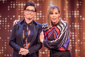 The Generation Game. Image shows from L to R: Sue Perkins, Mel Giedroyc. Copyright: BBC