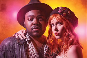Giddy Stratospheres. Image shows from L to R: Daniel (Jamal Franklin), Laura (Laura Jean Marsh)