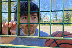 Girl Stuck In Basketball Hoop. Ian Smith