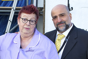 Going Forward. Image shows from L to R: Kim Wilde (Jo Brand), Dave Wilde (Omid Djalili)