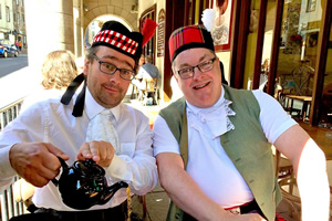 Hamish and Dougal. Image shows from L to R: Steven Catterall, Andy Burke. Copyright: Chorley Amateur Dramatic and Operatic Society