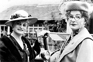 Dame Hilda Bracket and Dr Evadne Hinge. Image shows from L to R: Patrick Fyffe, George Logan. Copyright: BBC