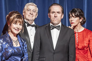 I Want My Wife Back. Image shows from L to R: Paula (Jan Francis), Don (Peter Wight), Murray (Ben Miller), Bex (Caroline Catz). Copyright: Busby Productions / Mainstreet Pictures