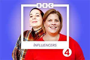 Influencers. Image shows left to right: Ruth (Katherine Parkinson), Carla (Katy Brand)