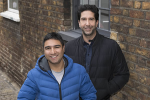 Intelligence. Image shows from L to R: Joseph Harries (Nick Mohammed), Jerry Bernstein (David Schwimmer)