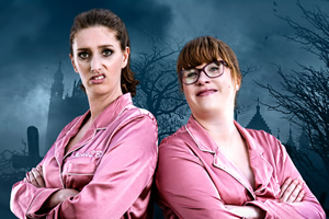 It Should Have Been Me. Image shows from L to R: Kelly (Jessica Knappett), Caroline (Jessica Regan). Copyright: Merman