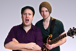 Jonny & The Baptists. Image shows from L to R: Jonny Donahoe, Paddy Gervers