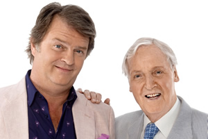 Just A Minute. Image shows from L to R: Paul Merton, Nicholas Parsons. Copyright: BBC