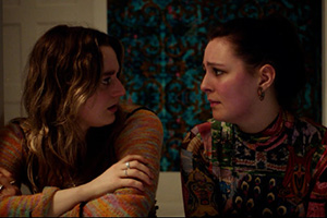 Just One Last Thing. Image shows left to right: Olivia (Becky Banner), Etta (Georgiana Gillespie)