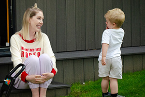 Katherine Ryan: Parental Guidance. Image shows left to right: Katherine Ryan, Fred Kootstra