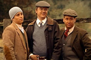 The Kevin Bishop Show. Image shows from L to R: Kevin Bishop, Oliver Maltman, Jim Howick. Copyright: Objective Productions