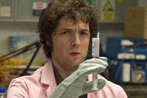 Lab Rats. Dr Alex Beenyman (Chris Addison). Copyright: BBC