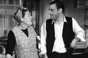 Ladies Who Do. Image shows left to right: Mrs. Cragg (Peggy Mount), James 'Jim' Ryder (Harry H. Corbett)