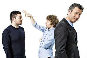 The Last Leg. Image shows from L to R: Alex Brooker, Josh Widdicombe, Adam Hills