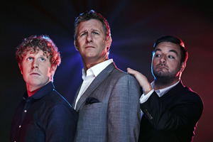 The Last Leg. Image shows from L to R: Josh Widdicombe, Adam Hills, Alex Brooker