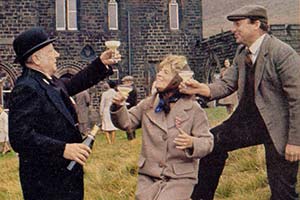 The Last Of The Baskets. Image shows from L to R: Redvers Bodkin (Arthur Lowe), Mrs Basket (Patricia Hayes), Clifford Basket (Ken Jones). Copyright: Granada Television