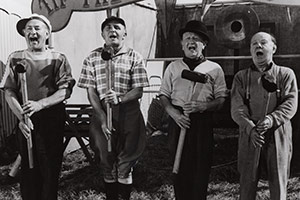 Life Is A Circus. Image shows from L to R: Bud (Bud Flanagan), Sebastian (Teddy Knox), Cecil (Jimmy Nervo), Charlie (Charlie Naughton)