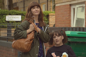 Lowdown. Image shows from L to R: Rachael (Rachael Spence), Lisa (Lisa Hammond). Copyright: Retort