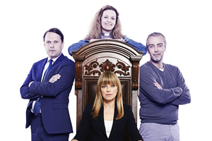 Marley's Ghosts. Image shows from L to R: Michael Walton (Nicholas Burns), Vicar (Jo Joyner), Marley Wise (Sarah Alexander), Adam Wise (John Hannah)