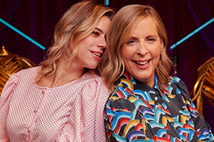 Mel Giedroyc: Unforgivable. Image shows from L to R: Lou Sanders, Mel Giedroyc