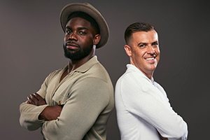 Micah Richards' Player Pranks. Image shows left to right: Micah Richards, Adam Smith