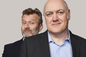 Mock The Week. Image shows from L to R: Hugh Dennis, Dara O Briain. Copyright: Angst Productions