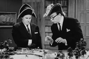 Morecambe & Wise In America. Image shows from L to R: Ernie Wise, Eric Morecambe