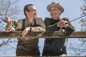 Mortimer & Whitehouse: Gone Fishing. Image shows from L to R: Paul Whitehouse, Bob Mortimer. Copyright: Owl Power