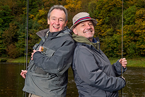 Mortimer & Whitehouse: Gone Fishing. Image shows from L to R: Paul Whitehouse, Bob Mortimer. Copyright: Owl Power