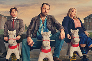 Mr. Bigstuff. Image shows left to right: Glen (Ryan Sampson), Lee (Danny Dyer), Kirsty (Harriet Webb)