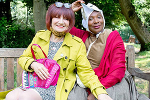 Mrs Williams And Mrs Nice. Image shows from L to R: Mrs Barbara Nice (Janice Connolly), Mrs Williams (Lorna Laidlaw). Copyright: Sky