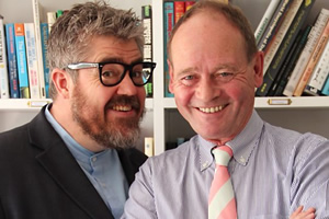 The Museum Of Curiosity. Image shows from L to R: Phill Jupitus, John Lloyd. Copyright: BBC