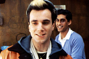 My Beautiful Laundrette. Image shows from L to R: Johnny (Daniel Day Lewis), Omar (Gordon Warnecke). Copyright: Film4