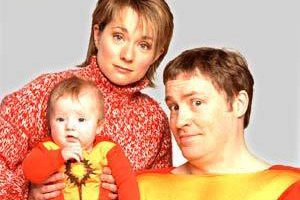 My Hero. Image shows from L to R: Janet Dawkins (Emily Joyce), George Sunday (Ardal O'Hanlon). Copyright: Big Bear Films My Hero. Image shows from L to R: Janet Dawkins (Emily Joyce), George Sunday (Ardal O'Hanlon). Copyright: Big Bear Films