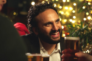 Nish Kumar's Christmas. Nish (Nish Kumar). Copyright: Phil McIntyre Entertainment / Rumpus Media