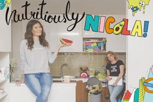 Nutritiously Nicola!. Image shows from L to R: Nicola Woodford (Natalie Bray), Hollie (Isobel Hughes)